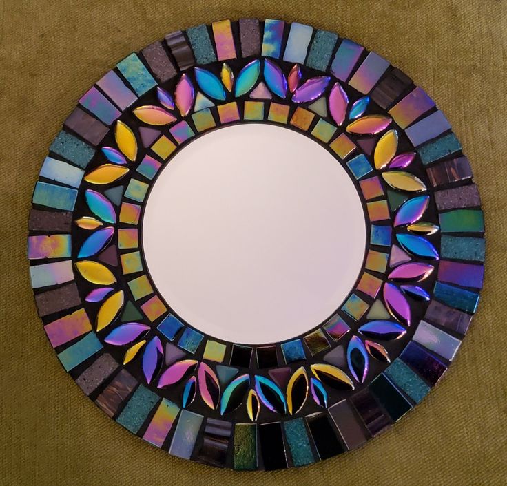 Colorful mosaic mirror